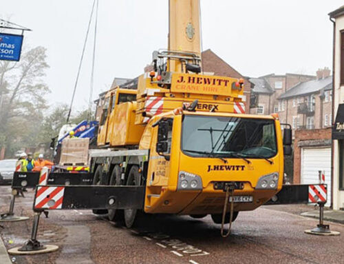 Coniscliffe House crane lift